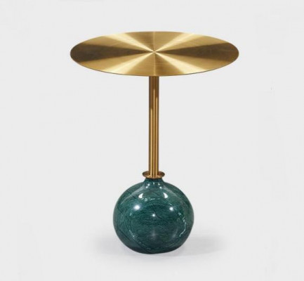 Kruhový zlatý konferenční stůl, noční stolek, stůl, konzolový stůl