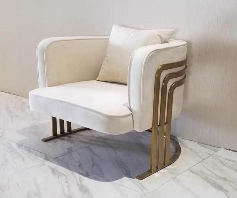 Vysoká kvalita textilního křesla Elegantní bílé křeslo Moderní televizní křeslo