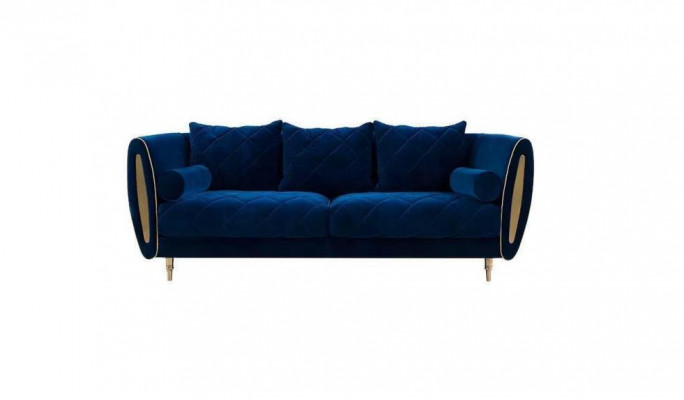 Design Modré 2místné relaxační pohovky Pohovka z textilního čalounění Pohovka z látky Sofy