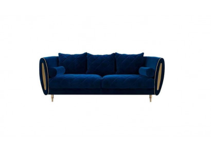 Design Modré 2místné relaxační pohovky Pohovka z textilního čalounění Pohovka z látky Sofy