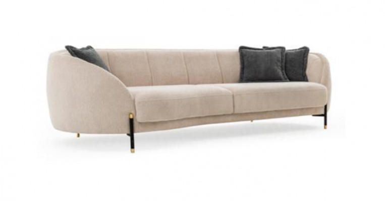 Pohovka polštář bílý designová pohovka 4sedací sedačka textilní designová pohovka nábytek nový.