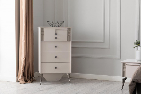 Ložnice kompletní sada postel 2x noční stolky nábytek luxus 7 dílná