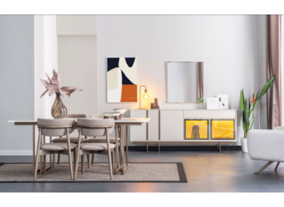 Elegant šedé jídelní židle Luxusní návrhářský nábytek Textilní křesla