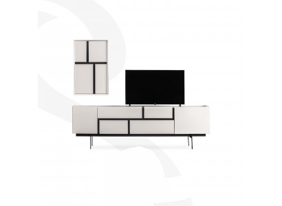 Elegantní set obývacího pokoje se skládá z TV nízké skříně a stěnné skříně 2 kusy.