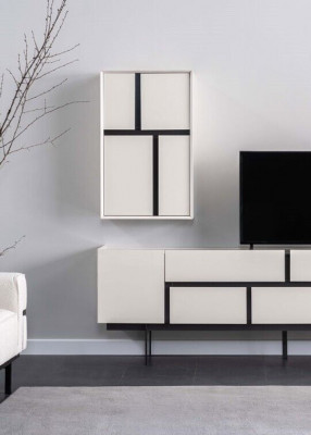 Elegantní set obývacího pokoje se skládá z TV nízké skříně a stěnné skříně 2 kusy.
