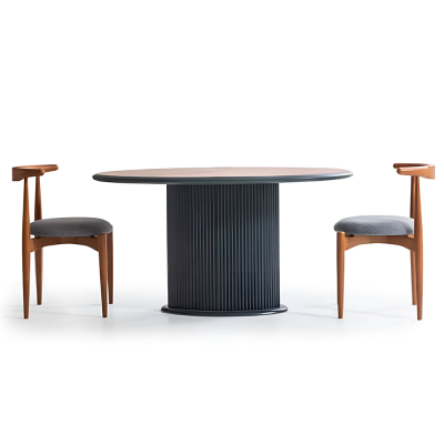 Jídelní skupina Kompletní jídelna Stůl Židle 5-dílná hnědá Klasická