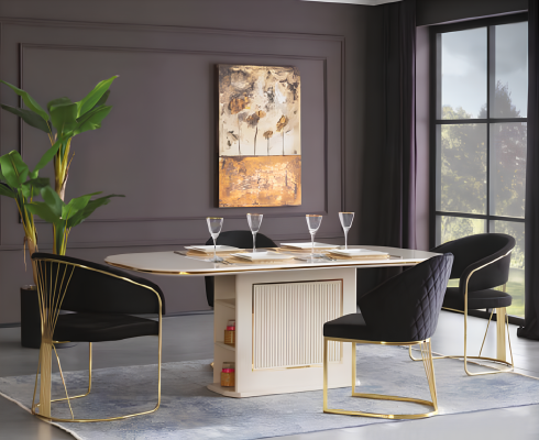 Jídelní židle čalouněné židle Kuchyňské židle Dřevěné židle Set 4 kusy Černá