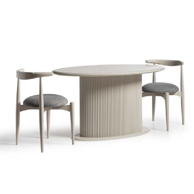 Küchenstuhl Esszimmerstuhl Holzstuhl ohne Armlehnen Beige Holz Modern