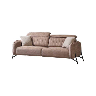 Beige sedací souprava do obývacího pokoje Designer 2x látkové křeslo 3-sedák 3-dílná.