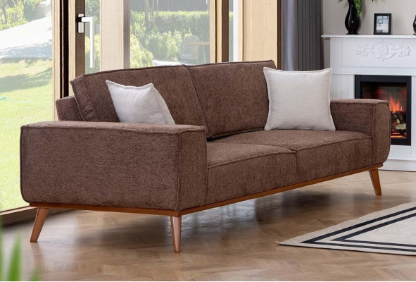 Obývací pokoj Beige třímístná sedací souprava Luxusní bílý jednolůžkový křeslo, 2 kusy.