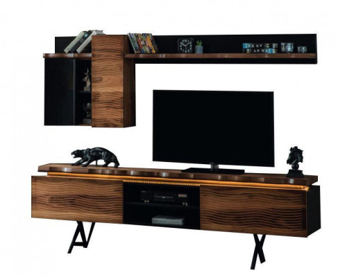 Luxusní obývací stěna skříň na zeď TV stojan konferenční stolek 3ks