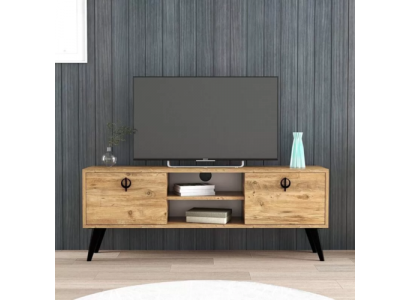 Braun obývací pokoj TV stojan skříň RTV Moderní design obdélníkový tvar.
