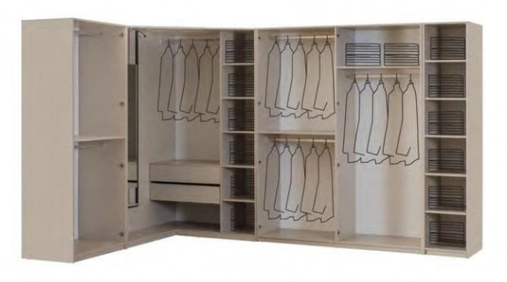 Moderní bílá rohová skříň, designový regál, dřevěná skříň, luxusní nábytek