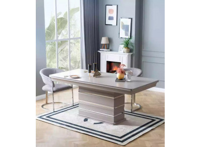 Skupina stolu, 6 židlí, jídelní stůl z masivu, nový design jídelny