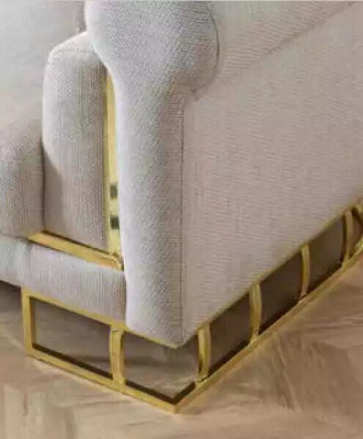 Sedačka 3 místná textilie obývacího pokoje design moderní nový luxus bílá.