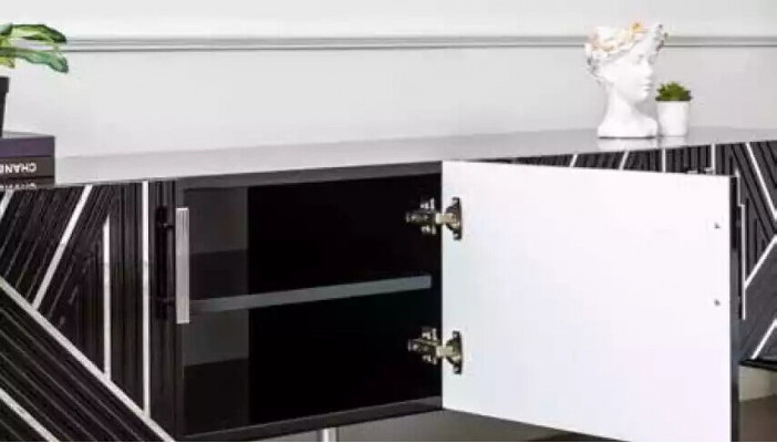 Televizní stojan komoda obývací pokoj moderní dřevěný design nízký nábytek rtv.