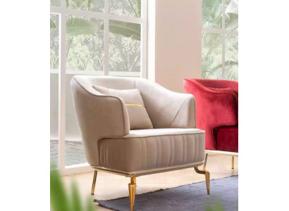 Obývací pokoj Křeslo Nábytek Otočné křeslo 1 osoba Moderní červený Design Textilie