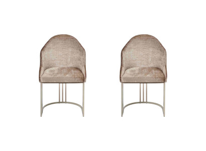 Esszimmerstuhl Luxus Modern 2x Stühle Textil Design Metall Stuhl Möbel