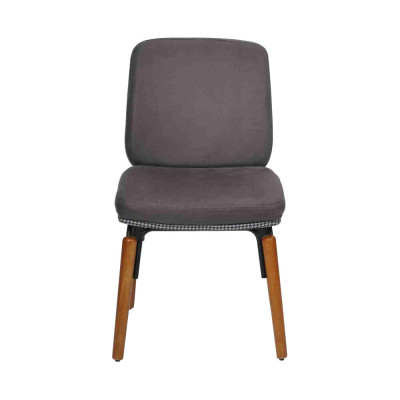 Grauer Esszimmer Stuhl Moderner Holzstuhl Designer Polster Sitz Möbel