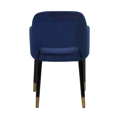 Blauer Polster Esszimmerstuhl Moderne Küchenmöbel Designer Holzgestell