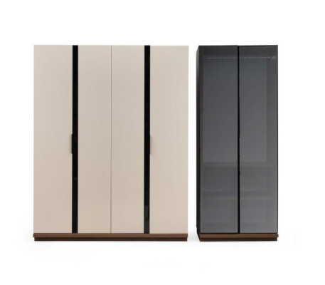 Kleiderschrank Schlafzimmerschrank Holzschrank Holz Beige Modern Groß