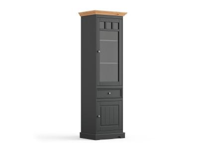 Klasická výstavní skříň ruční práce z masivního dřeva nová