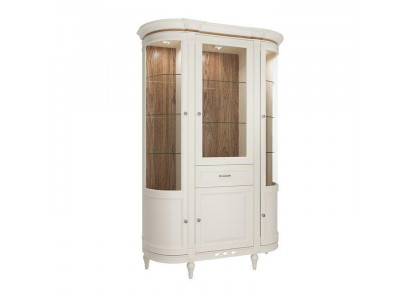 Klasické skříně Vitrína Dřevo Vznešený luxus Skleněná skříň Dřevěná regál