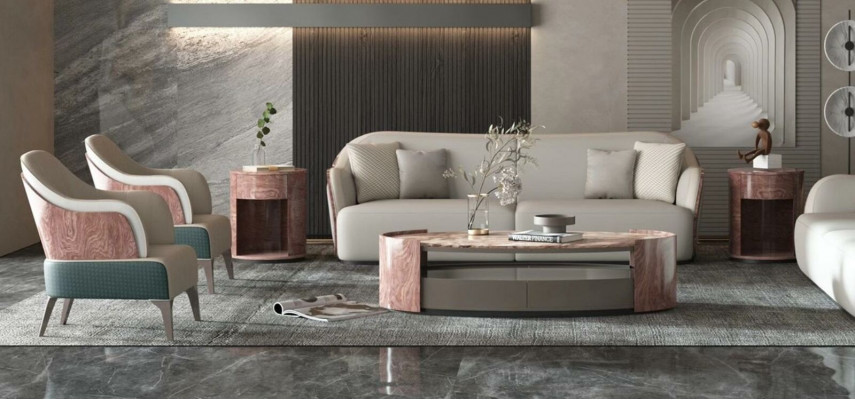 Stůl obývacího pokoje luxusního designu Stůl na kávu Beistell Stoly obývacího pokoje Kulatý stůl
