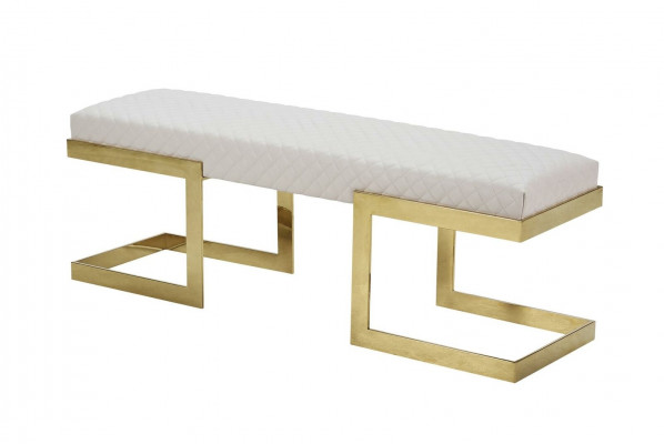 Kůže Bílá Pohovka Ložnice Nerezová ocel Moderní Design Nábytek Luxus Pohovka Taburet