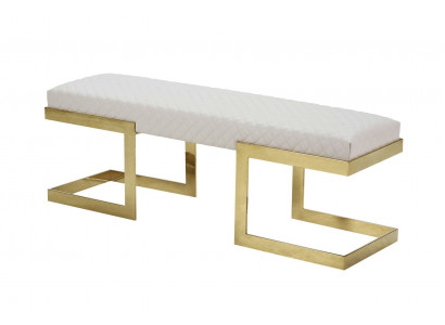 Kůže Bílá Pohovka Ložnice Nerezová ocel Moderní Design Nábytek Luxus Pohovka Taburet