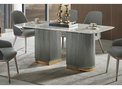 Design Jídelní stůl Mramorový kamenný stůl Moderní jídelní stoly Nábytek 180x90 Stoly Nové.