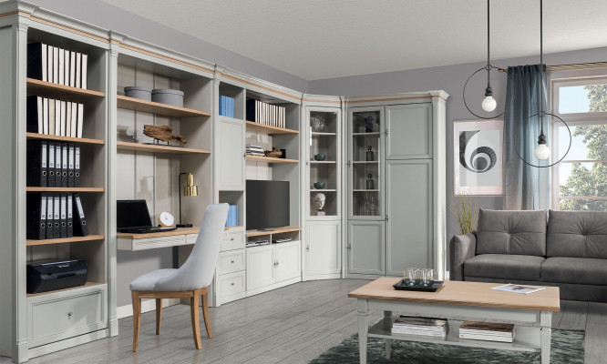 Nástěnné skříně a nábytek designérů pro vestavbu a přístav koutové skříně