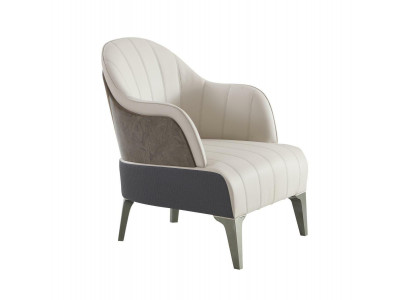 Křeslo obývacího pokoje Moderní design Beige kůže Luxus Lounge Club nábytek