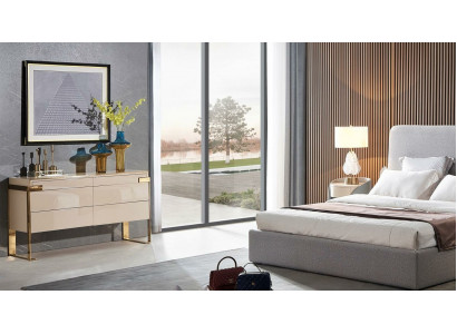 Komody Designér Lesk skříň Spíž Komoda Jídelní deska Nízká skříň Šatní skříň Ložnice