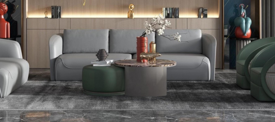Pohovka potah Design Sofa Moderní 4místná sedací souprava Obývací pokoj Nábytek