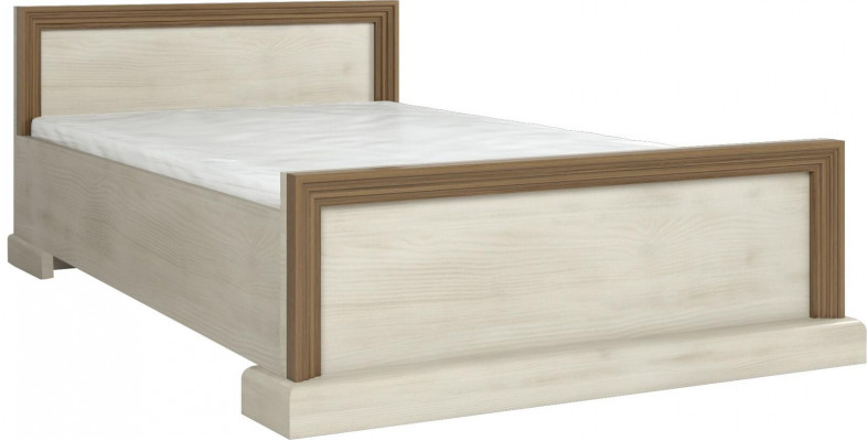 Béžový postelový rám z dreva 160x200 textilní polštářková postel postele manželská postel nábytek