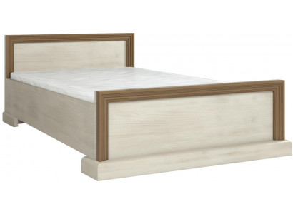 Béžový postelový rám z dreva 160x200 textilní polštářková postel postele manželská postel nábytek