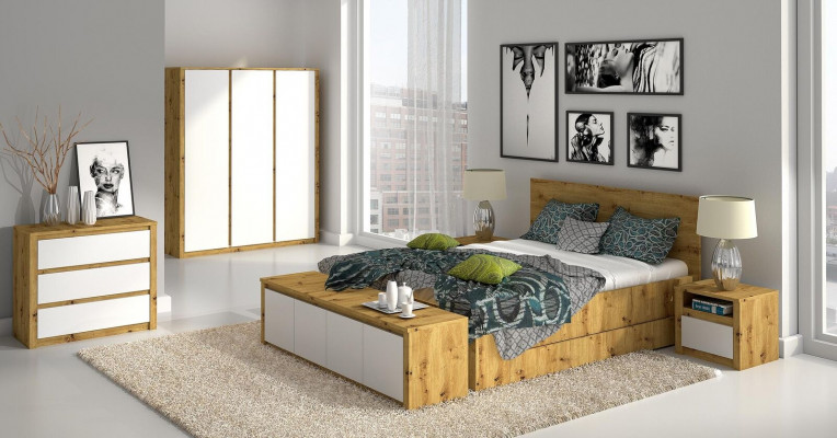 Design ložnice luxusní postel noční stolek komoda 6-dílná sada ložnice hotel