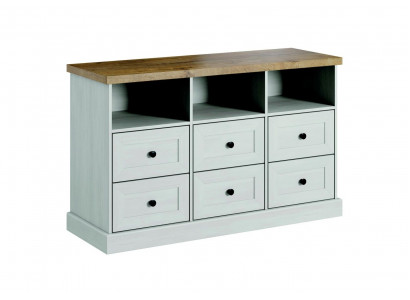 Obývací pokoj Regál Dřevo Luxus Skříň Design Komoda Komoda Side Low Board Nový