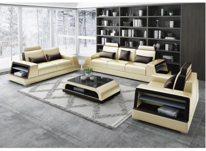 Sofa set 3+1 seater Design Sofas Upholstered Couches Relax Modern.