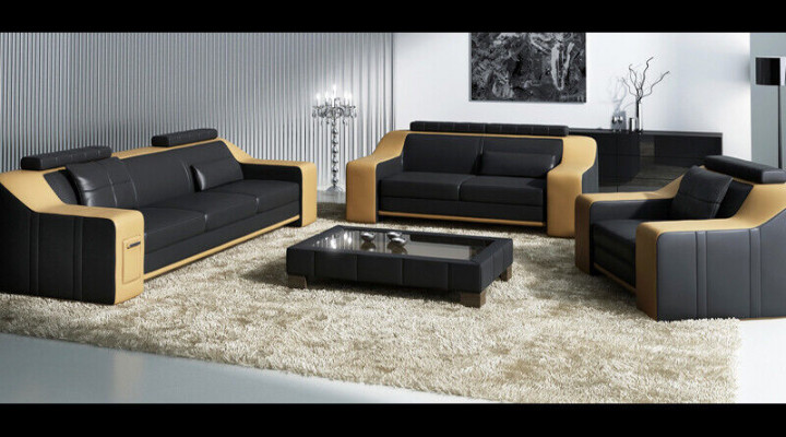 Sofa Souprava gaučů 3+2 místná sada Designový potah na gauč Moderní souprava
