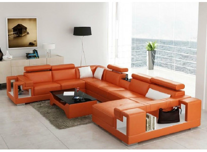 Eckgarnitur U Form Sofa Wohnlandschaft U Form Ecksofa Couch Polster  Rohová sedací souprava U formy Rozkládací pohovka U formy Rohová sedací souprava Pohovka Polstrování