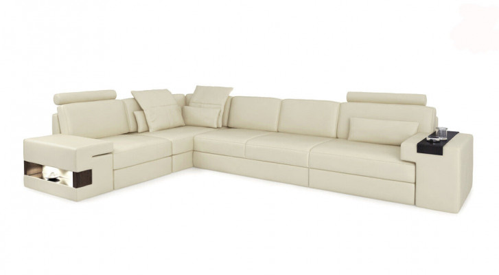 Kůží Dnešní Sofa Moderní Polštář Kovový Design Rohová Pohovka Tkanina