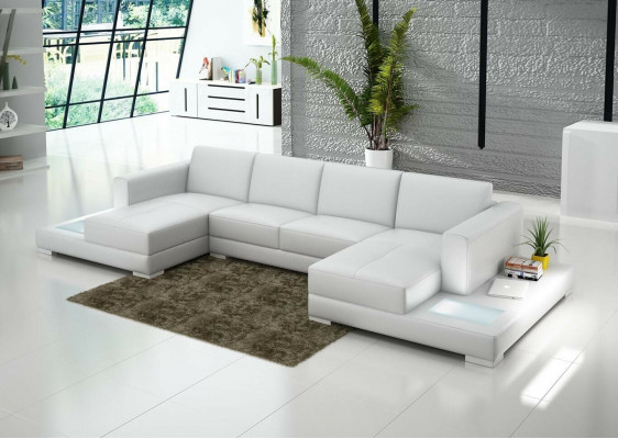 U Form Sofa Pohovka Potahová sestava Obývací krajina Designové rohové sofa Kůže