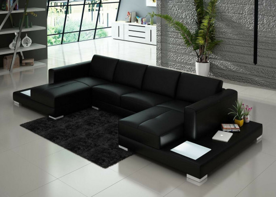 U Form Sofa Pohovka Potahová sestava Obývací krajina Designové rohové sofa Kůže