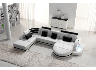 Rohová sedací souprava rohová pohovka kůže Big XXL U tvar života gauč Souprava pohovky kůže rohová pohovka.