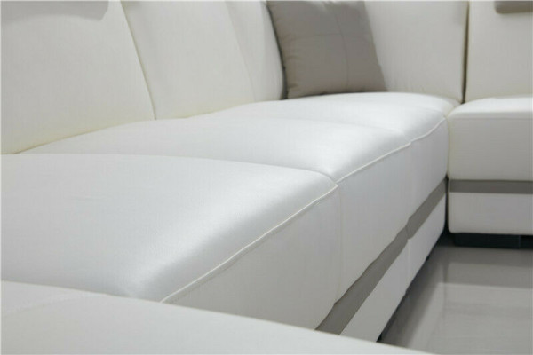 U Form Sofa Couch Polster Garnitur Wohnlandschaft Design Luxus Ecksofa   Do češtiny: Rozkládací sedací souprava v obývacím designu tvaru U Luxusní rohová pohovka