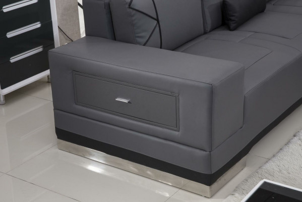 Ecksofa kožená sedací souprava Big xxl U Forma bytová krajina dekorativní pohovka gauč Garnitur