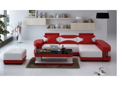 Kůžená pohovka Rozkládací pohovka Pohovka Nohový stolek Sedačka Sezlong Sofa Design
