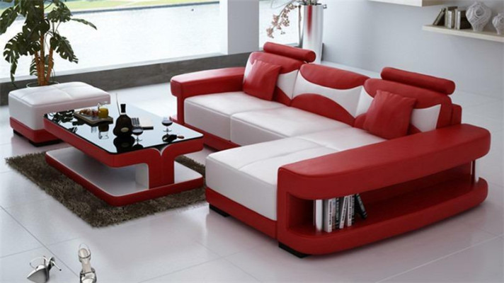 Kůžená pohovka Rozkládací pohovka Pohovka Nohový stolek Sedačka Sezlong Sofa Design